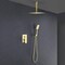Kibi Cube Pressure Balanced Ceiling Mounted 2-Function Shower System with Rough In Valve - Brushed Gold KSF412BG - alternate 4